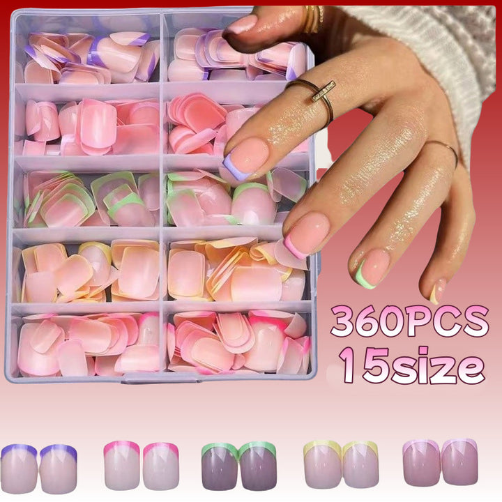 Artificial Nail Set with Flexible French Tips Stornfield