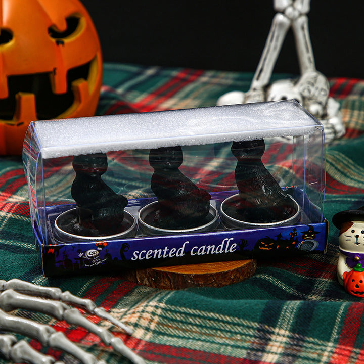 Halloween Scented Witch Skeleton Tealight Candle Trio