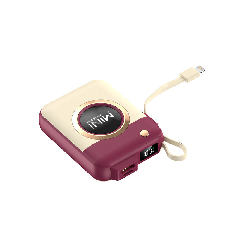 Portable Mini Power Bank with Integrated Charging Cable and Innovative Design Stornfield