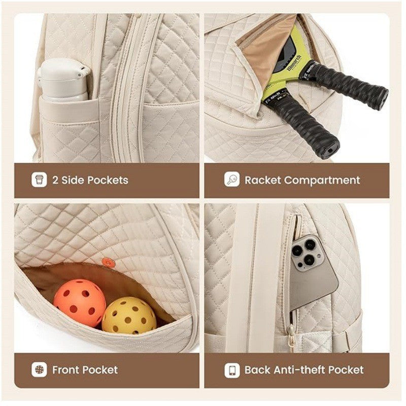 Quilted Tennis Racket Backpack Stornfield 1789074113