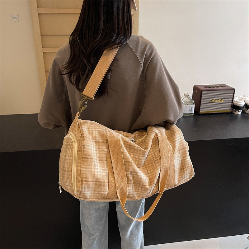 Versatile Checked Travel Duffle Bag Stornfield