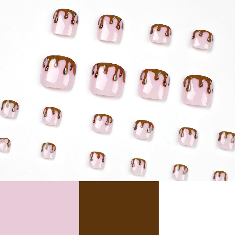 Creative nail art in chocolate glaze design Stornfield