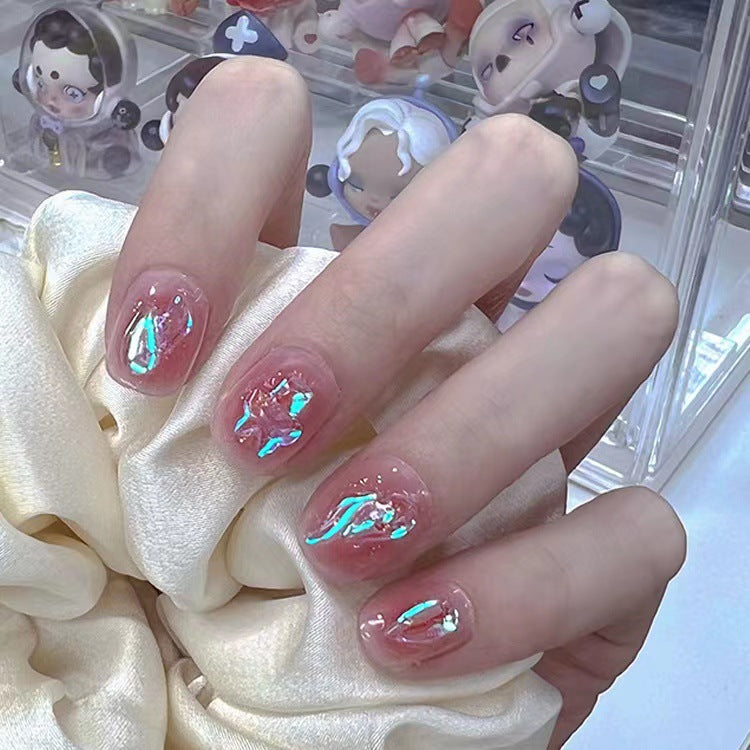 Shiny nail art with holographic accents Stornfield