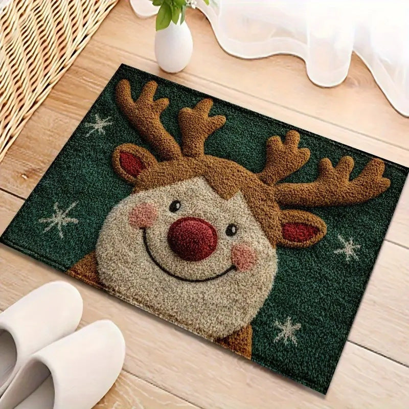 Winter-Themed Plush Bath Mat