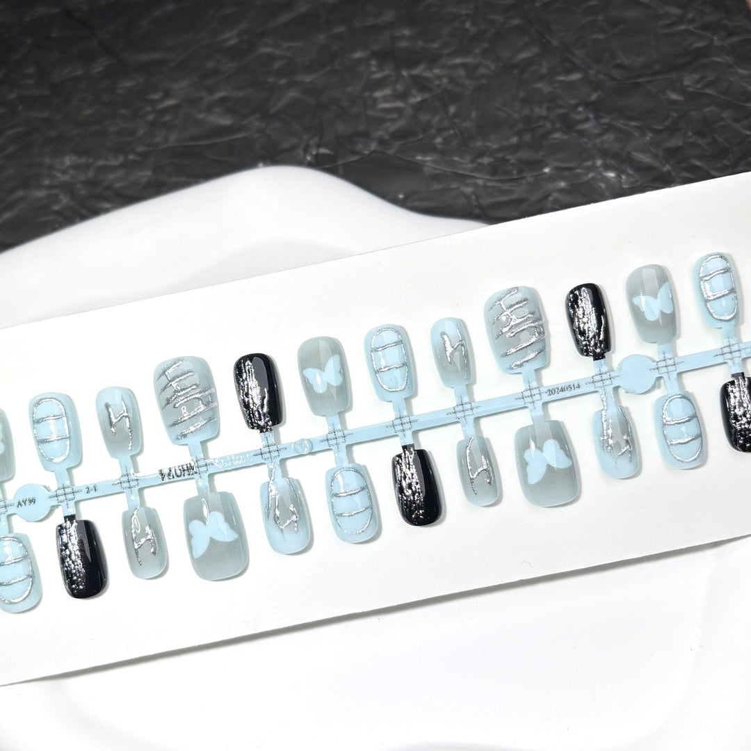 Artistic Customizable Press-On Nail Collection
