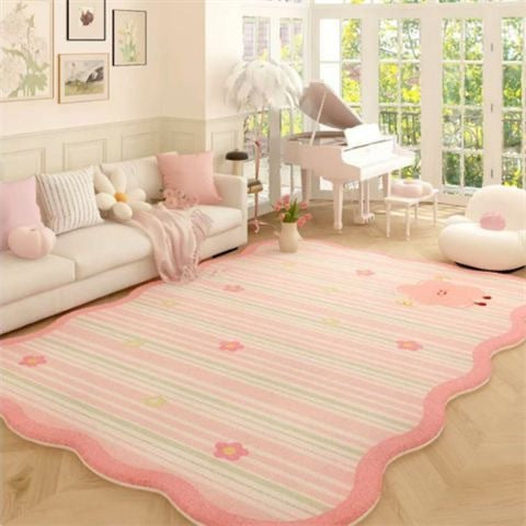 Floral Pattern Playful Area Rug