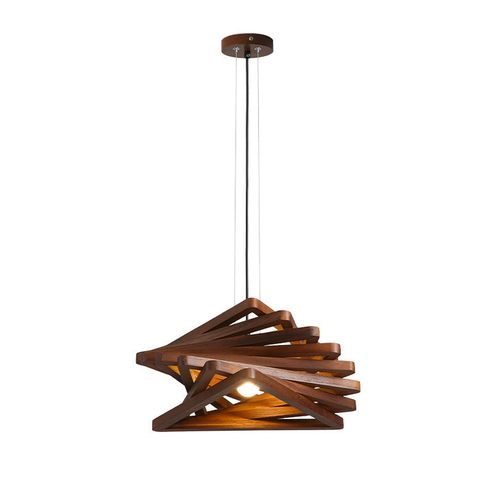 Artistic Wooden Pendant Light
