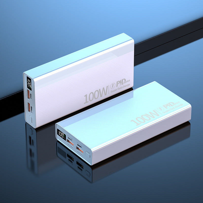 Portable Multi-Slot Power Bank with Digital Charging Status Indicator Stornfield