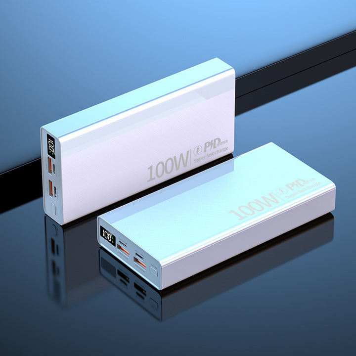 Portable Multi-Slot Power Bank with Digital Charging Status Indicator Stornfield