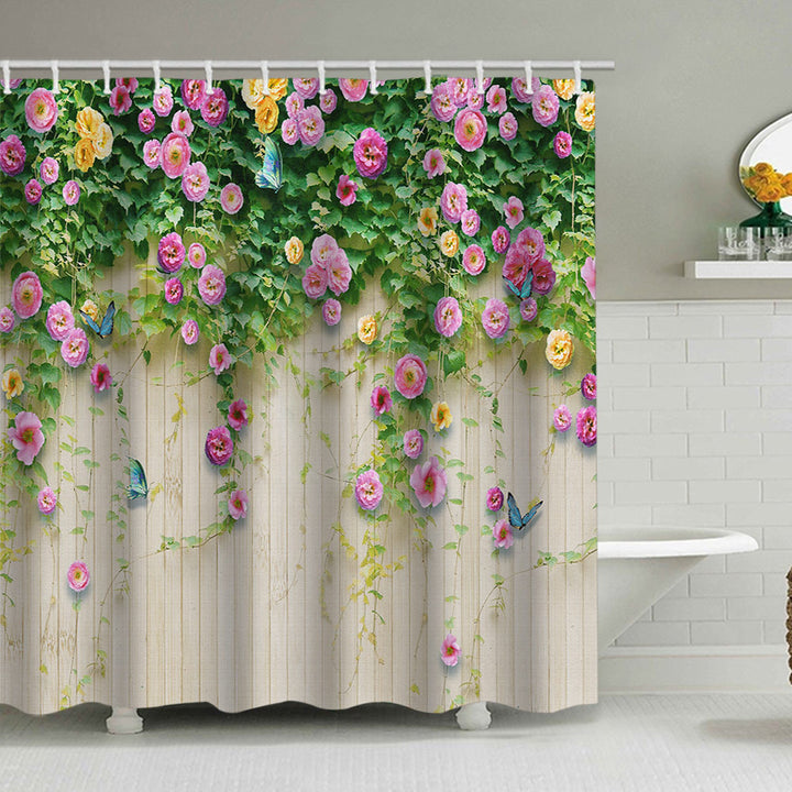 Rustic Garden-Themed Shower Curtain Stornfield