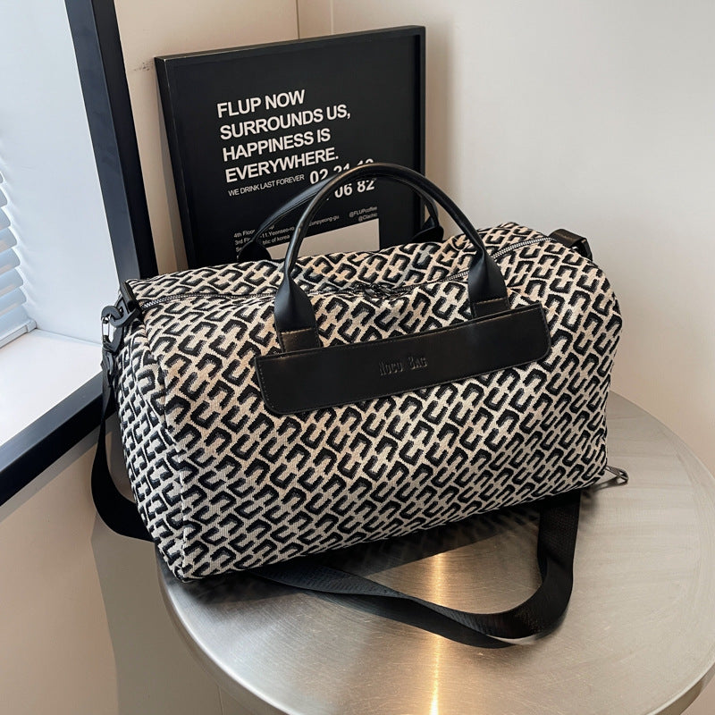 Elegant Patterned Travel Duffle Stornfield