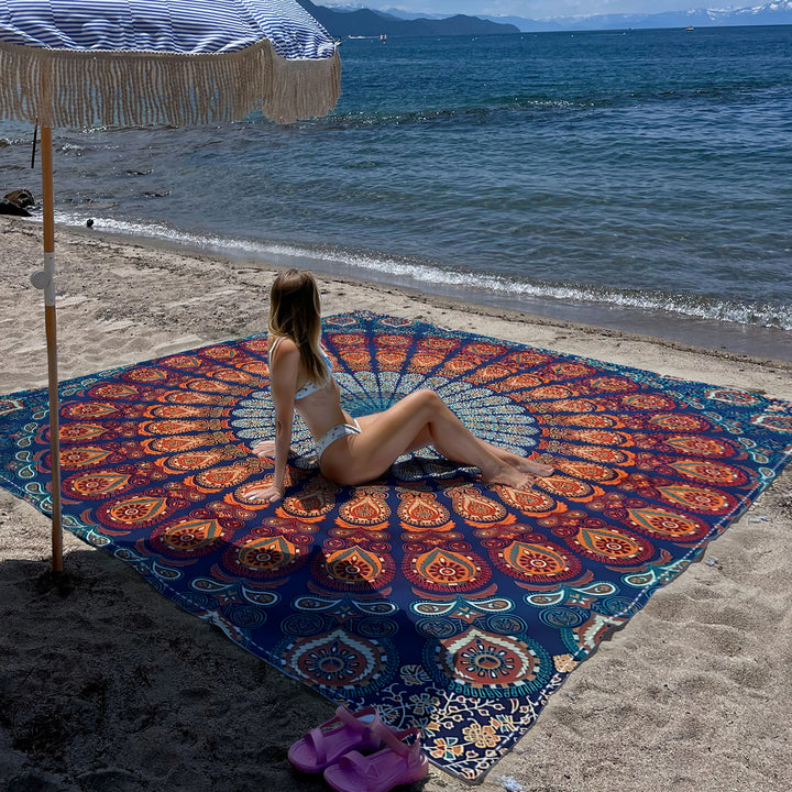 Mandala Design Beach Mat Stornfield