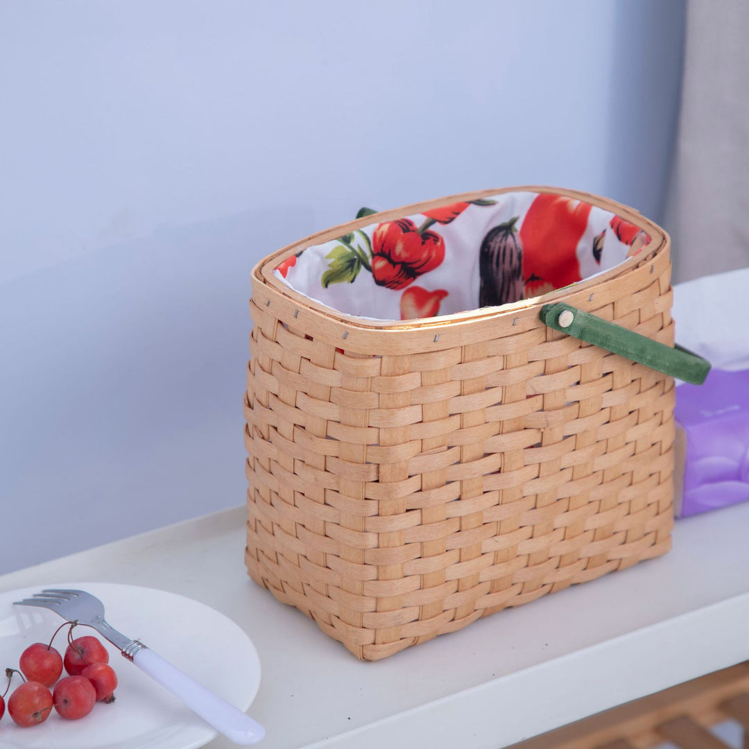 Handwoven Market Basket with Liner Stornfield