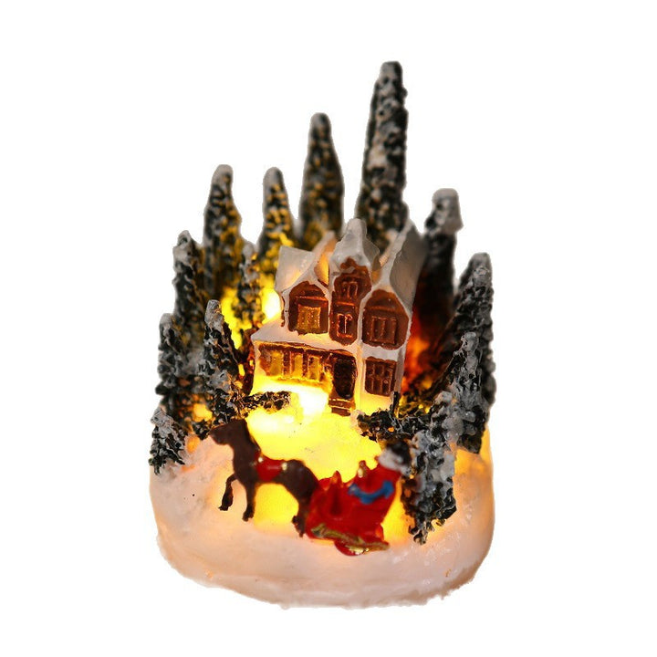 Illuminated Christmas village scene Stornfield