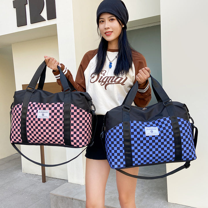 Stylish Checkerboard Duffle Bag Stornfield