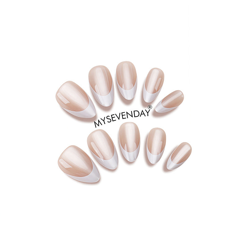Elegant French Tip Press-On Nail Art Stornfield