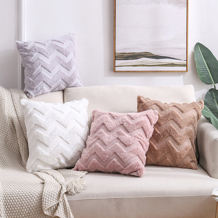 Luxury Plush Chevron Textured Throw Pillow