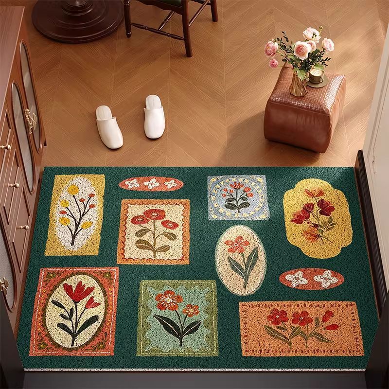 Vintage Floral Pattern Doormat