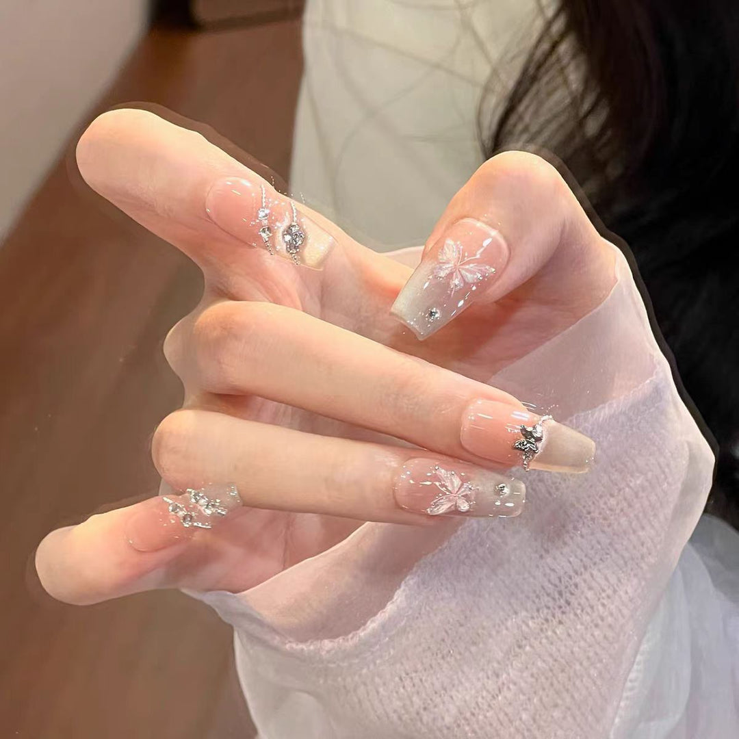 Decorative 3D Butterfly Press-On Nail Set Stornfield