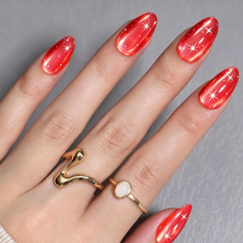 Glossy Stiletto-Shape Press-On Nail Set Stornfield