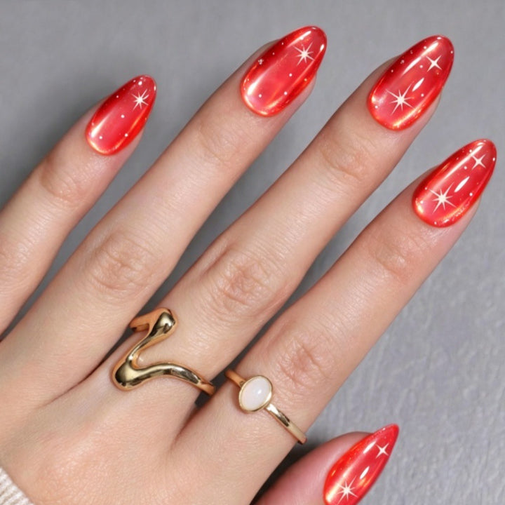 Glossy Stiletto-Shape Press-On Nail Set Stornfield
