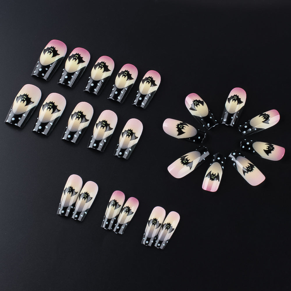 Gothic Bat-Themed Press-On Nails Stornfield