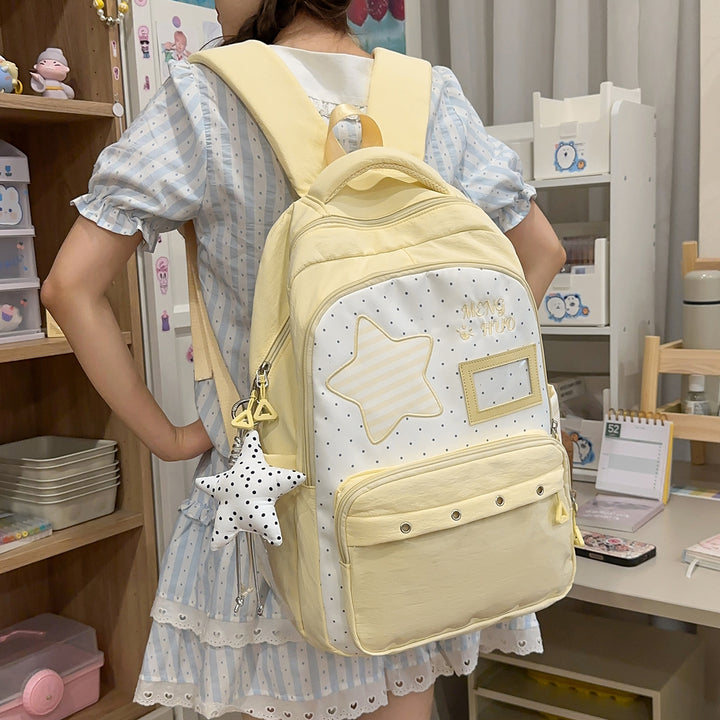 Playful Star-Embellished School Backpack Stornfield