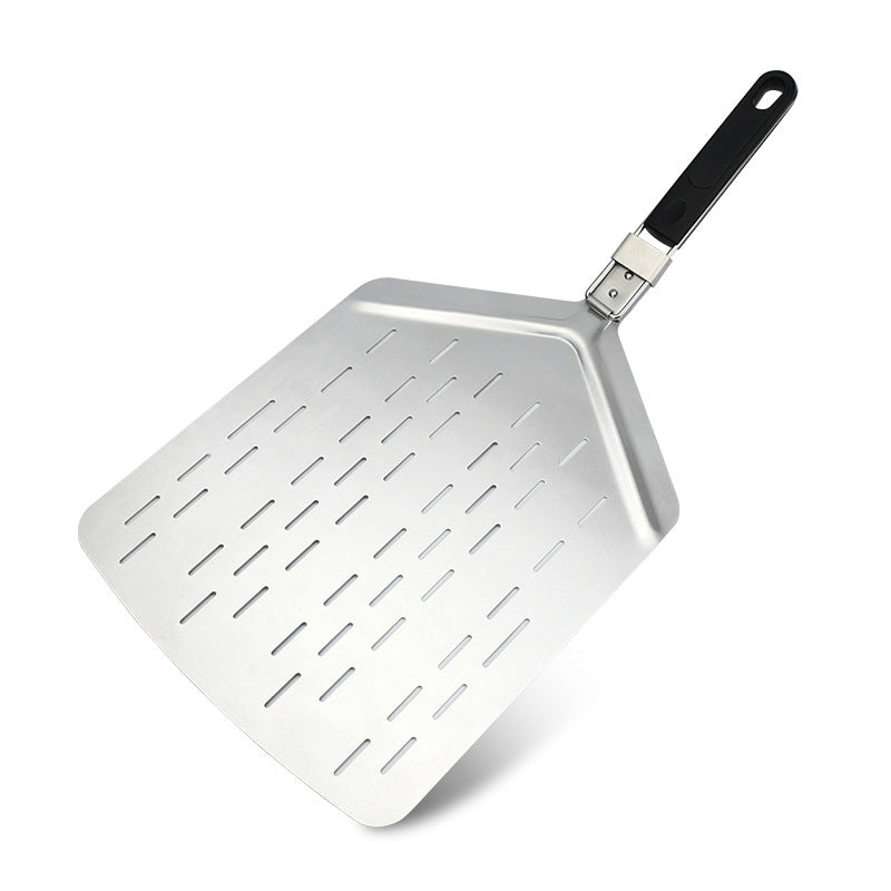 perforated stainless steel pizza peel with folding handle Stornfield