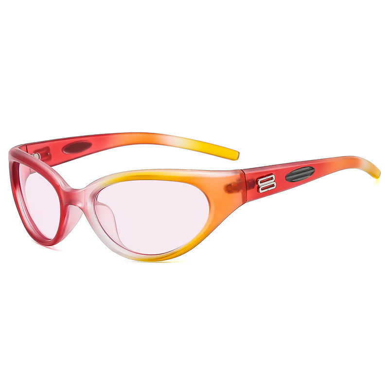 Ladies extravagant sunglasses with curved design Stornfield