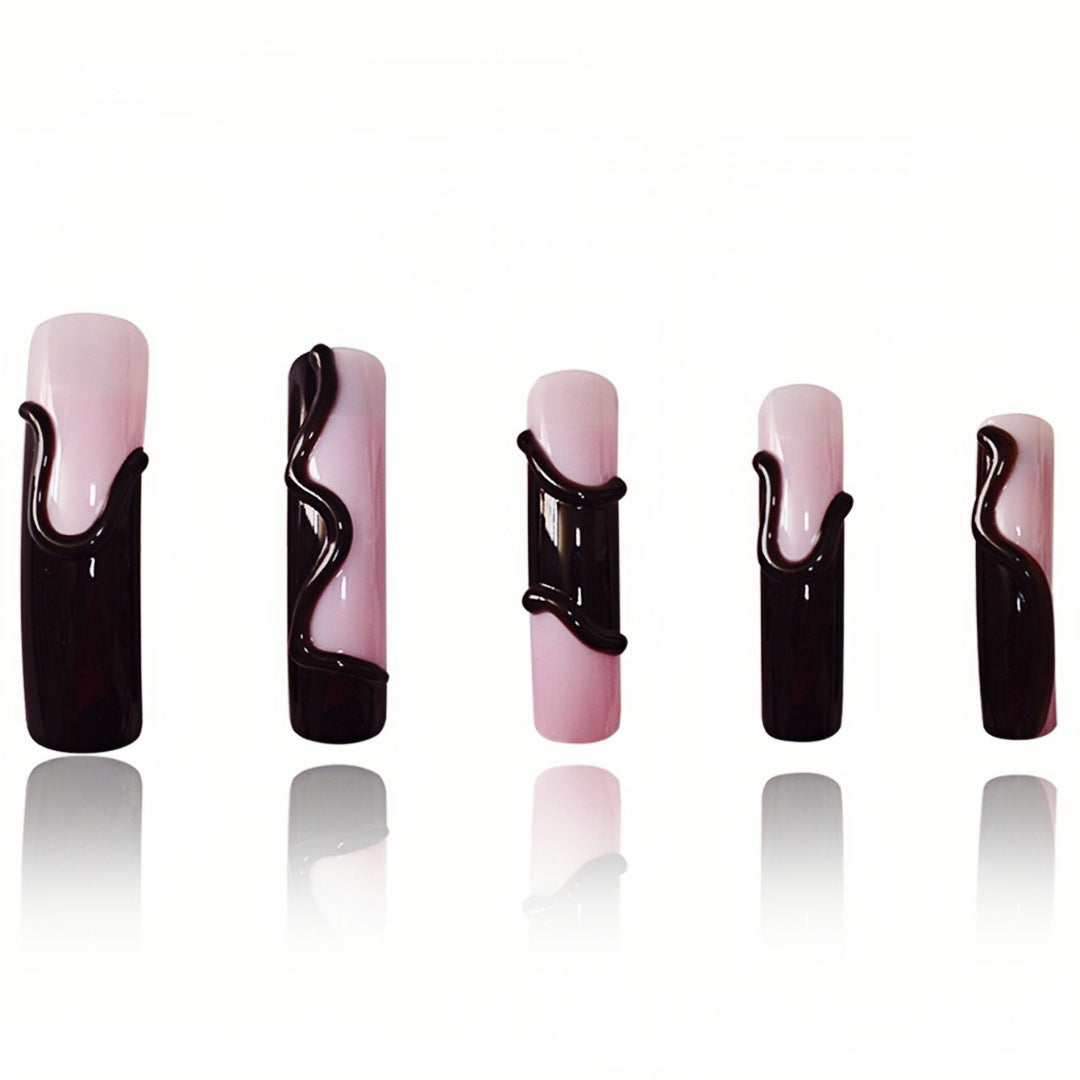 Artistic Melting Effect Press-On Nail Extensions Stornfield