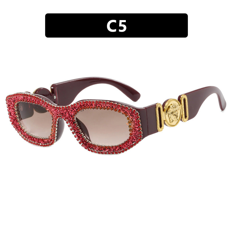 Women's extravagantly designed sunglasses with rhinestone-studded frame Stornfield
