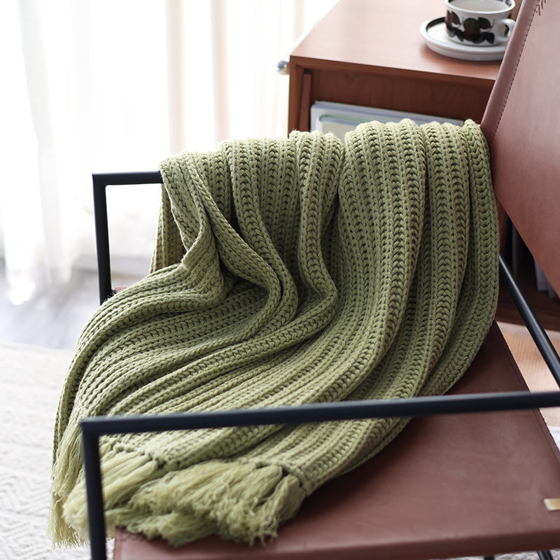 Textured Knit Throw Blanket