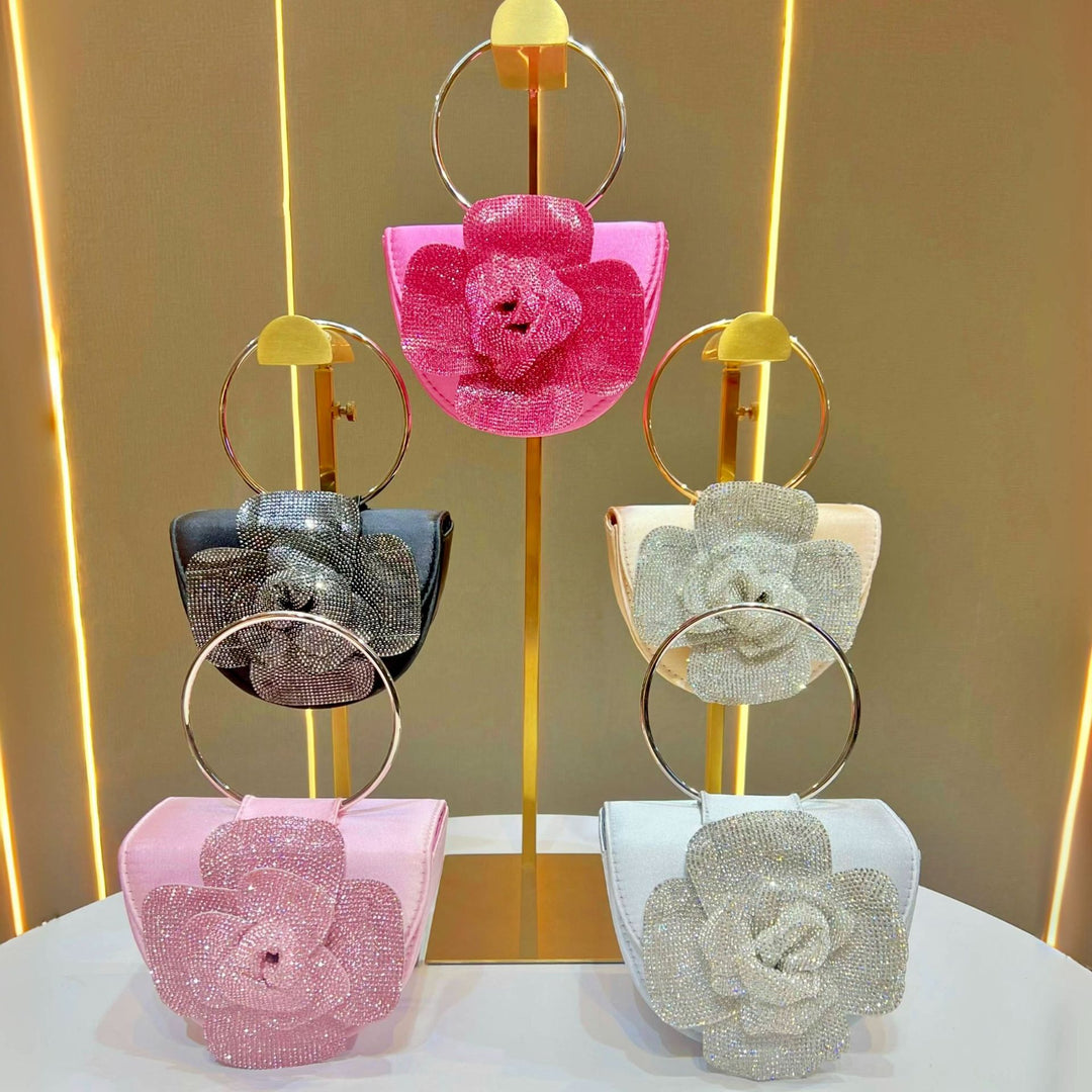 Floral Embellished Evening Handbag