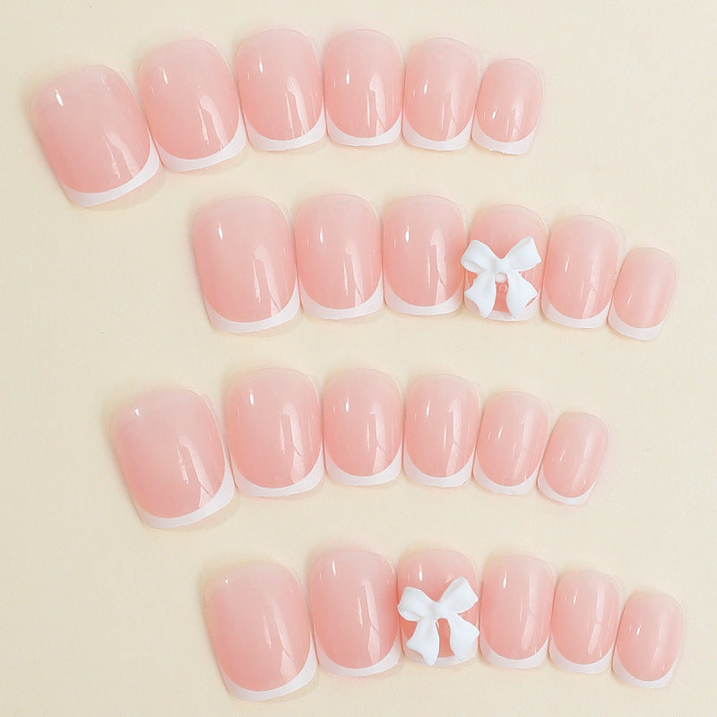 Elegant French Tip Press-On Nails Stornfield