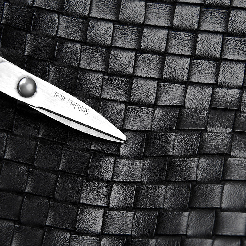 Woven Leather Weekend Duffle Stornfield