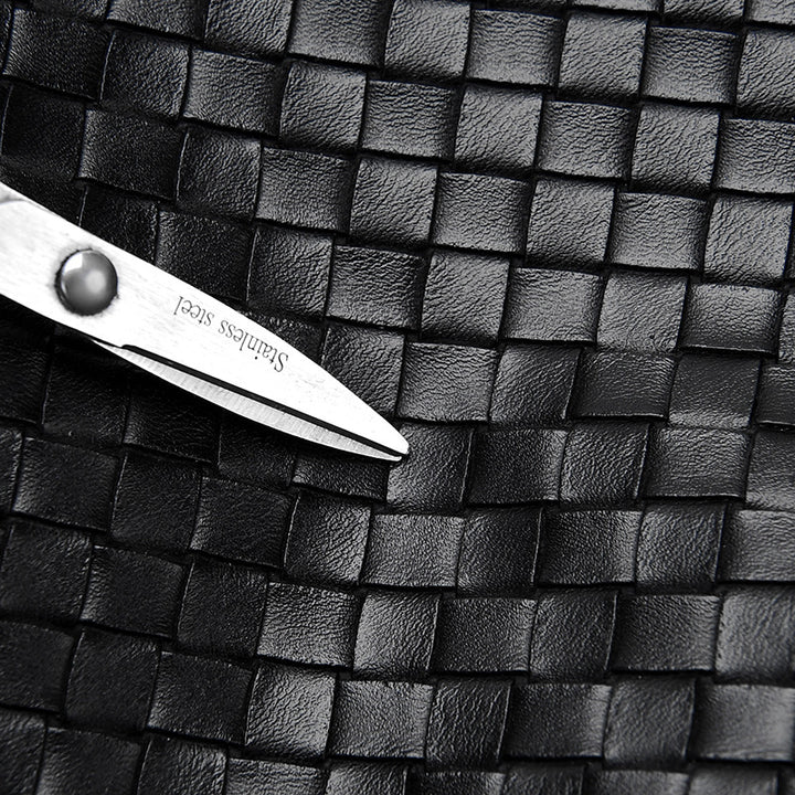 Woven Leather Weekend Duffle Stornfield