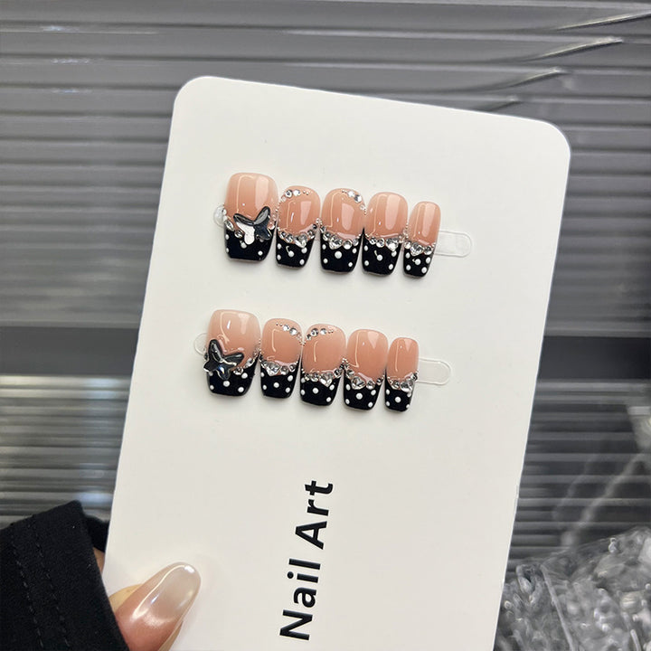 Decorative Rhinestone Accent Press-On Nails