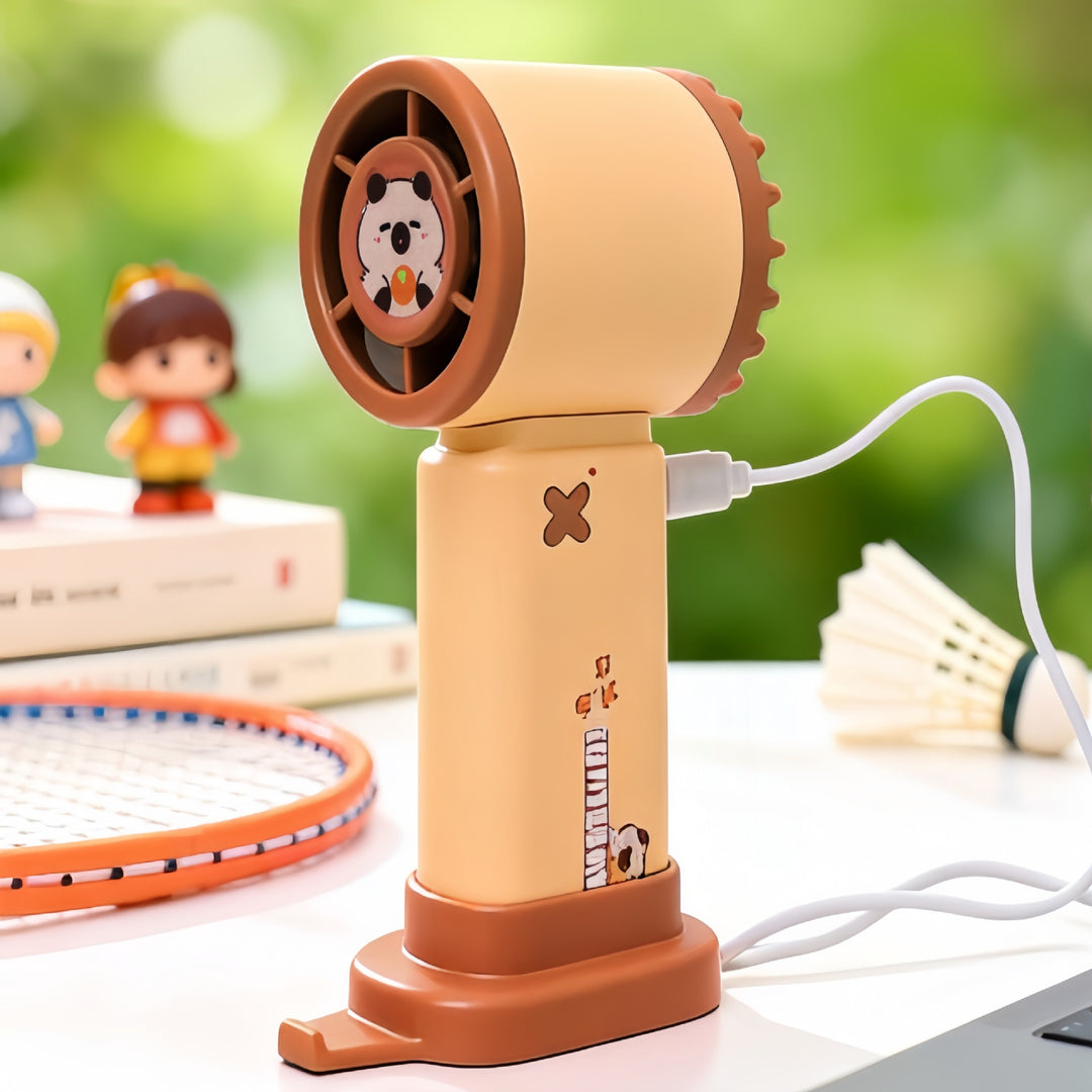 Unisex Portable Hand Fan with Cute Animal Design Stornfield