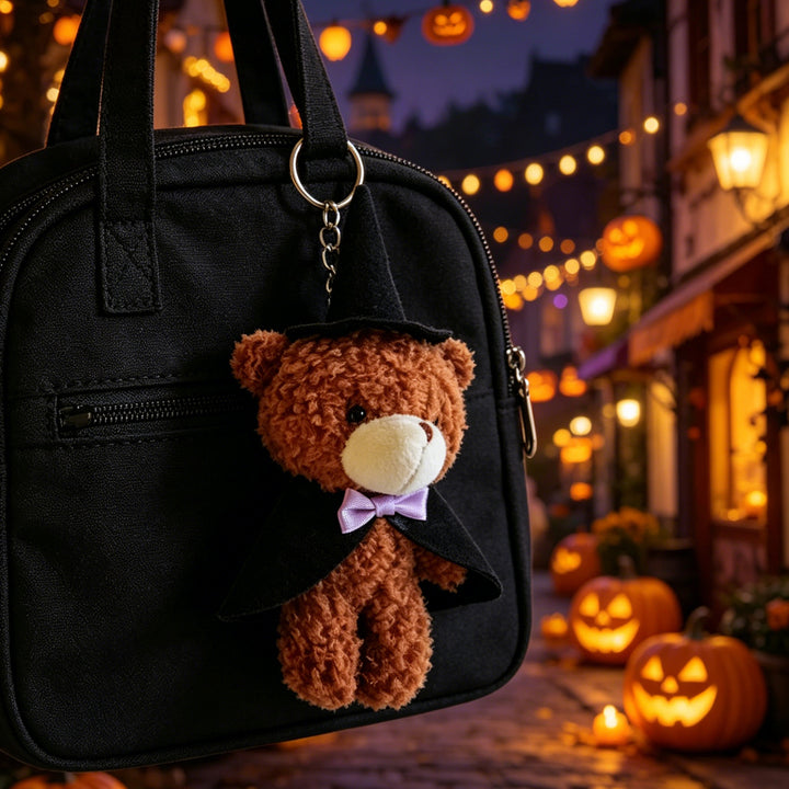 Cuddly Halloween Teddy Bear Keychain