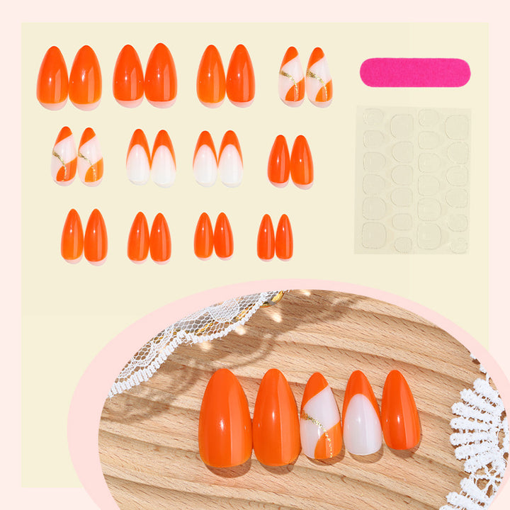 Premium Stylish Press-On Nail Set with Elegant Design Elements Stornfield