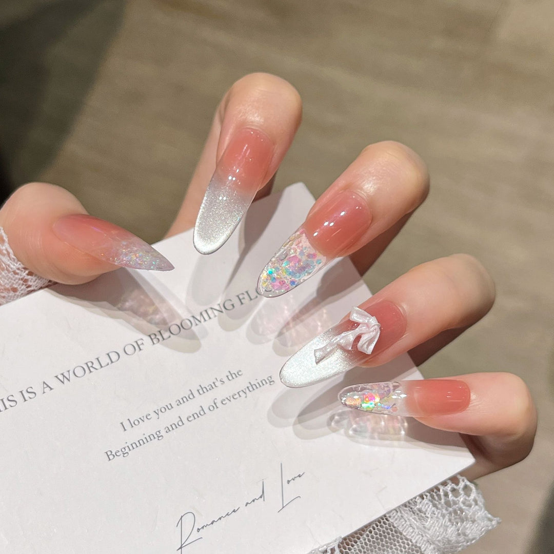 Glamorous Crystal-Studded Stiletto Press-On Nails Stornfield