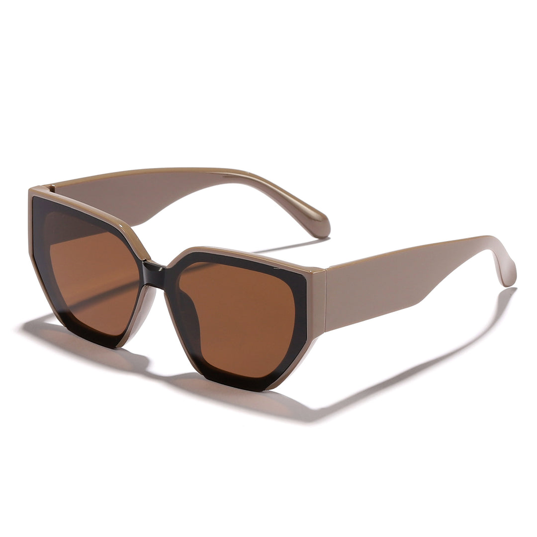 Women's fashionable oversized sunglasses with trendy hexagon design Stornfield