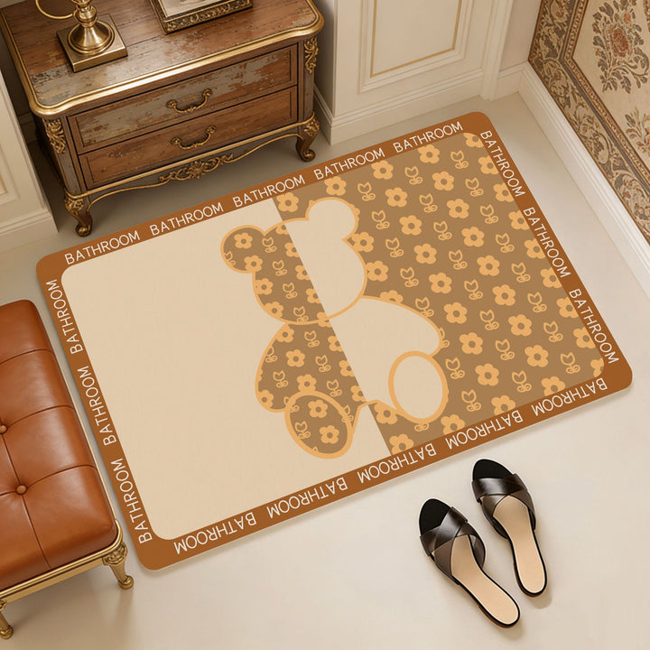 Geometric Patterned Memory Foam Bath Mat Stornfield