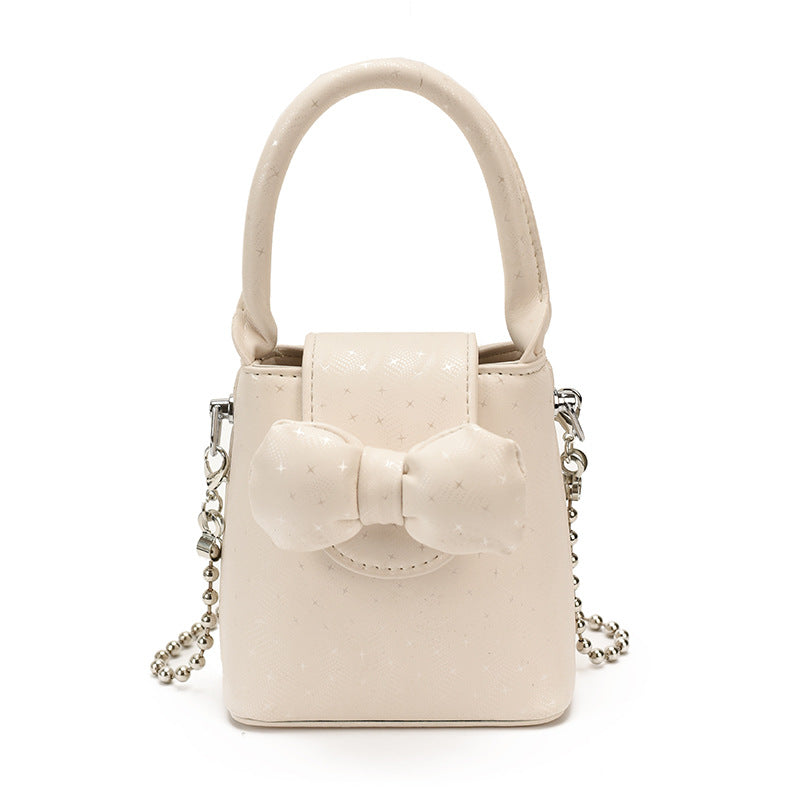 Bow-Embellished Mini Handbag