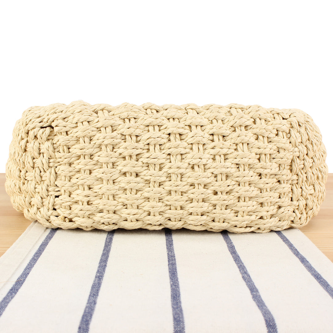 Braided shoulder bag with elegant leather accents Stornfield