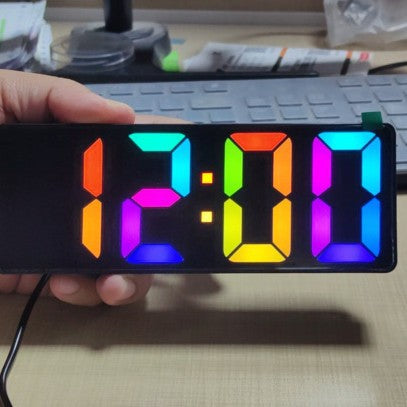 Digital LED clock with large display and colorful digits Stornfield