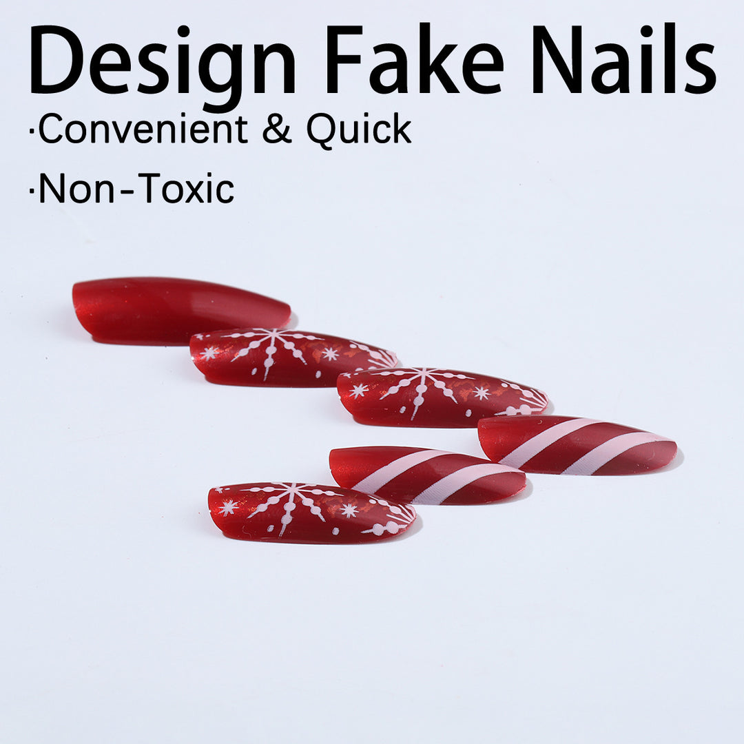 Creative Nail Art Set with winter motifs and glamorous glitter Stornfield