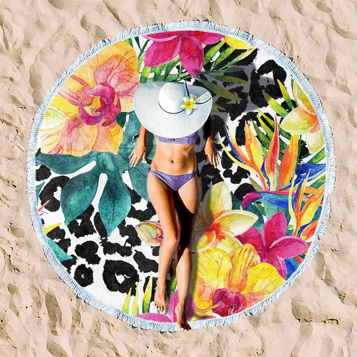 Rundstrand towel with unique sunset design Stornfield