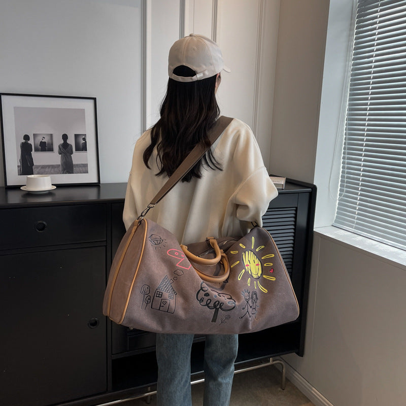 Playful Illustrated Weekend Duffle Bag Stornfield