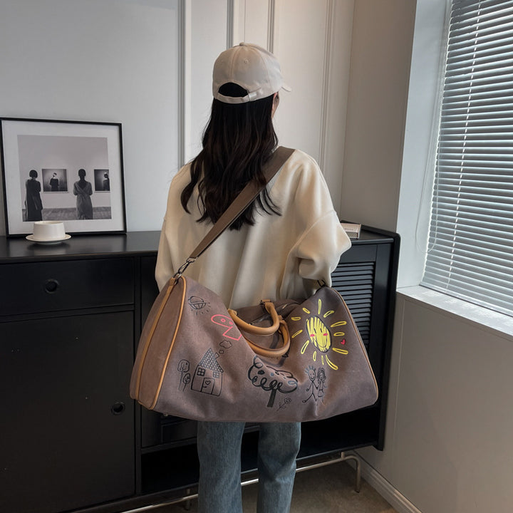 Playful Illustrated Weekend Duffle Bag Stornfield
